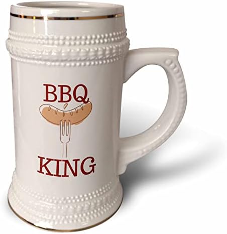 Imagem 3drose de comida e texto do churrasco rei - 22oz de caneca