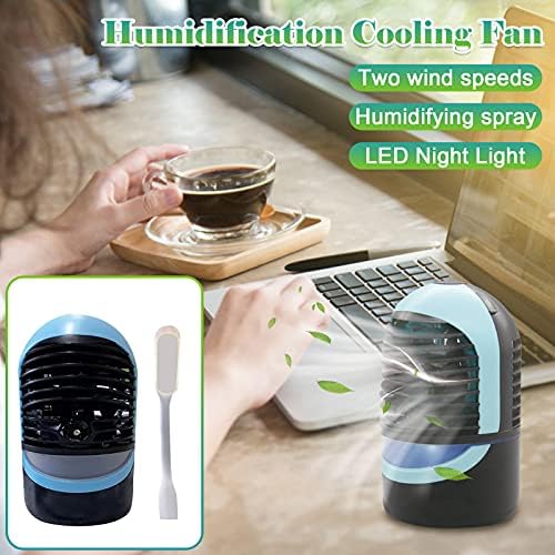 Mini ar condicionado evaporativo, soprador de ar frio, resfriamento silencioso silencioso e dispositivo de redução