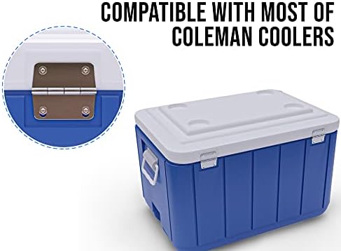 3 Pacote de aço inoxidável dobradiças e parafusos Substituição do conjunto de refrigeradores de Coleman