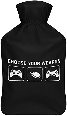 Escolha o seu controlador de videogame de videogame de armas bolsa de água quente com capa 1l injeção de água quente garrafas