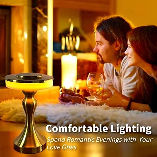 Luminos de mesa do quarto GZKPL, luz da mesa de cabeceira sem fio com interruptor de toque LED portátil LED portátil Dimmível