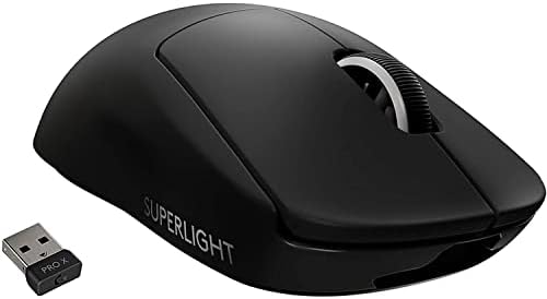 Logitech Pro X 910-005878 5 BOTÃO Optical 25400 DPI Superlight Wireless Gaming Mouse, preto (renovação