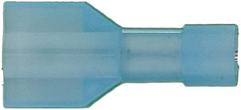 Instale o conector masculino de nylon totalmente isolado Bay Bnmd250f 16/14 .250, azul