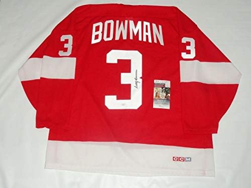 Scotty Bowman assinou o vintage CCM 3 Detroit Red Wings Jersey JSA CoA Licenciado - Jerseys autografados da NHL