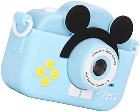 Okuyonic Kids Camera, Mini Kids Camera Multifunction Blue Cute Deseton for Travel