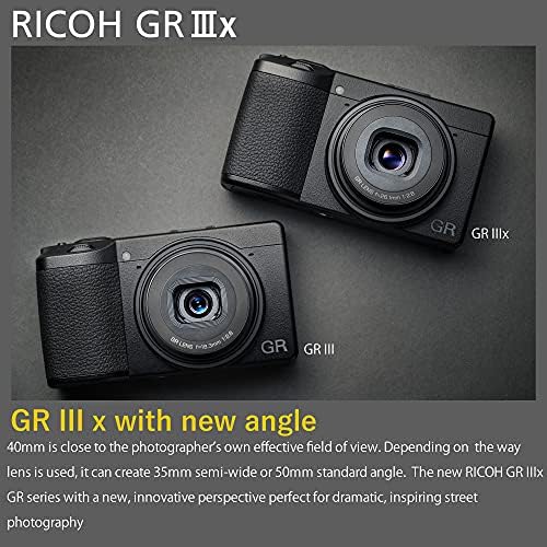 Câmera compacta digital Ricoh GIIX, preta, preta, com sensor CMOS de tamanho de 24MP APS-C, lente 40mmf2.8 gr.