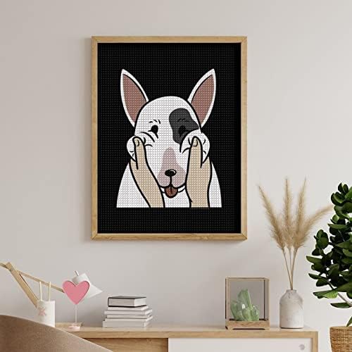 English Inglês Bull Terrier Diamond Painting Kit Pictures Diy Full Drill Acessórios para residências Presente para adultos para