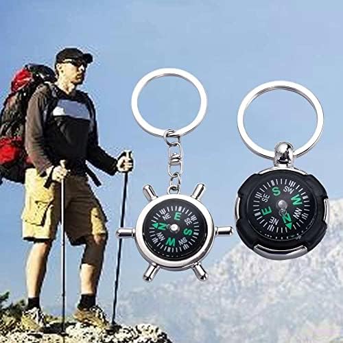 Koaius Camping Outdoor Caminhando Mini Compass Navigator Pocket Pocket Compass Kichain Survival Tool Compass