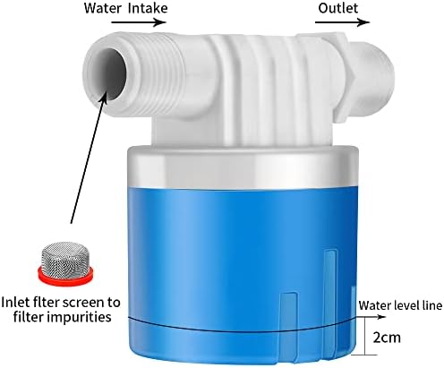 CXZTCL embutido incorporado Válvula de água de flutuação automática Válvula de controle para tanque de água PA66