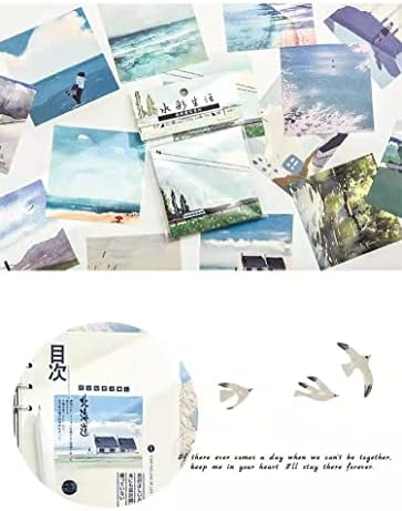 300 peças de criativo Retro Retro Cute Viagem Paisagem Hand Collage Collage Background Material Material Diy Art Craft Foto Album