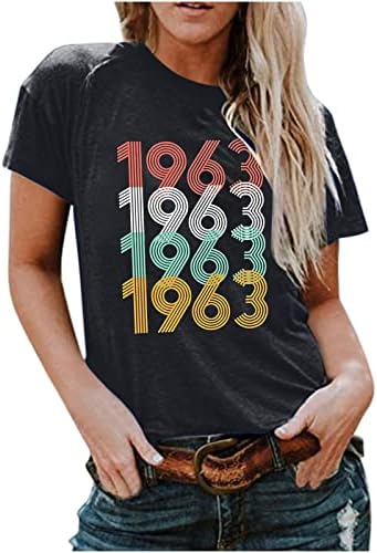 Vintage 1973 T camisetas para mulheres 60º aniversário Camise