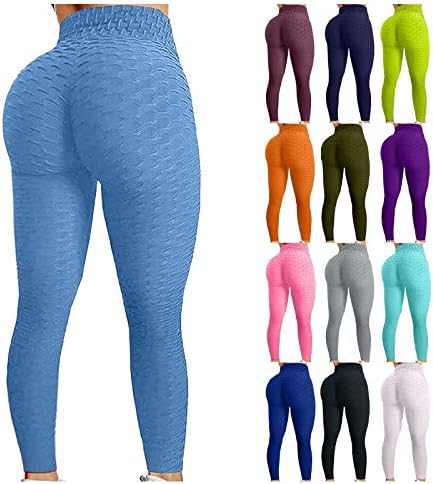 Leggings de fudule para mulheres levantamento de bunda anti celulite ioga scrunch booty calça de altura de altura do treping