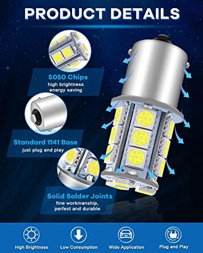 Alopee 1156 LED BULBA CLARA BRANCO 1141 LED BULBO DC 12V 1156 Substituição de lâmpada para 7506 1003 RV LUZES LED LUZES INTERIOR CAMPER