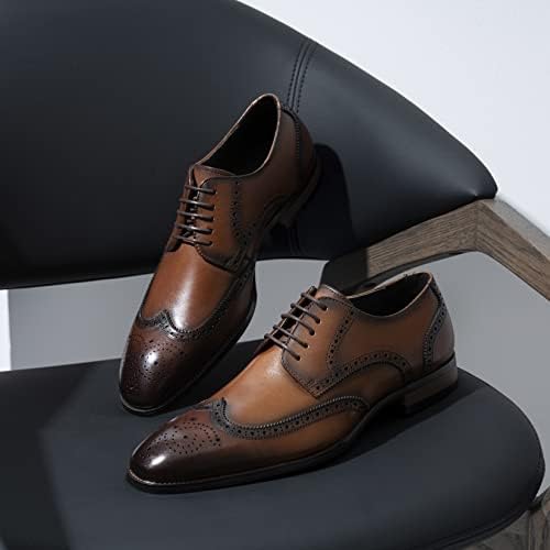 Jousen Men's Dress Shoes Mens Mens Oxfords Wingtip Formal Oxford Brogue Retro Derby Sapatos para homens