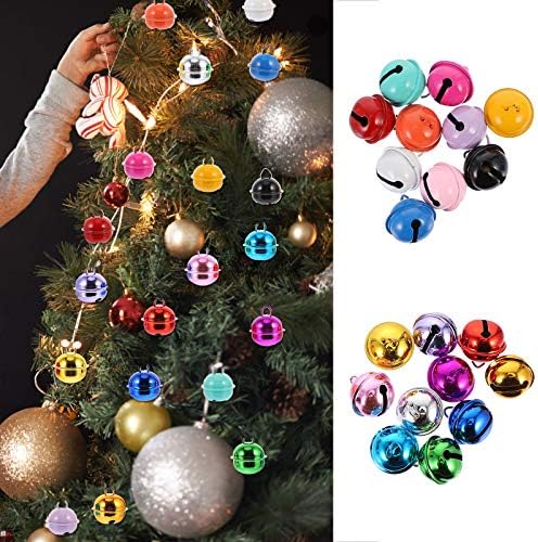 PretyZoom 20pcs Christmas Metal Color Bells Adorável Bell Diy Material