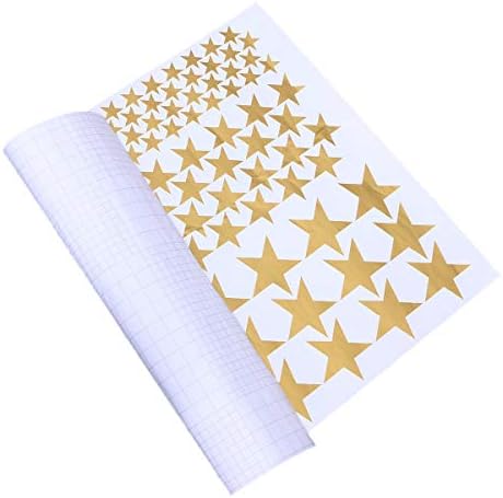 AMOSFUN 130 PCS STARS GOLDEN STARS DE WALL STARS PADRÃO DIY STARL STARD STARTERS REMOVÍVEL HOME decoração fácil de descascar e cantar adesivo de decoração de parede para bebês garotos de berçário quarto