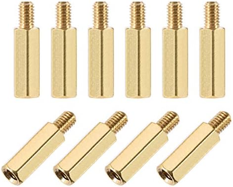 UXCELL M4X20MM+6MM Male-feminino HEX PCB PCB SPACER SPACER para FPV Drone Quadcopter, Computador e placa de circuito 10pcs