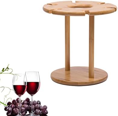 Zerodeko Wood Wine Glass Solder: Estilo Europeu de vidro de vidro de vinho Rack de mesa de mesa