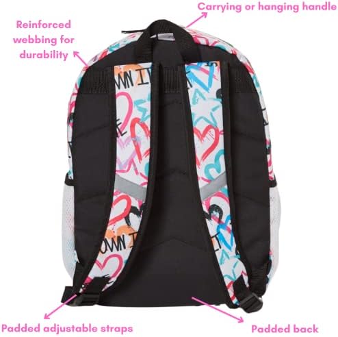 Clube Libby Lu Empowerment Heart Love Backpack Conjunto para meninas, 16 polegadas, 6 peças - Inclui lancheira dobrável, garrafa de