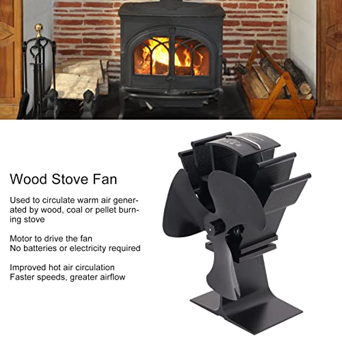 3 lâminas para ventilador de fogão a lenha, madeira de fogão operado pelo calor madeira