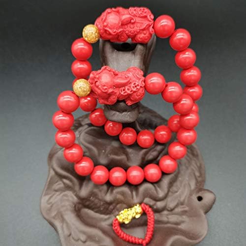Feng Shui Amulet Bracelet Prosperity Prosperity Bracelet Red Bead With Charm Red Pi Xiu/Pi Yao Atrair Bangle rico da Lucky para mulheres/homens