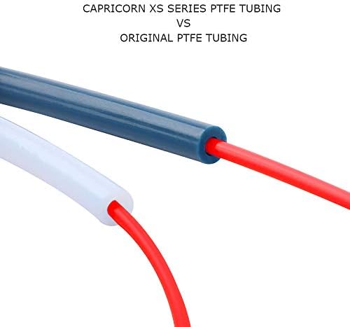 Creality Capricórnio Bowden PTFE Tubulação 1M XS Série 1,75 mm Filamento com acessórios pneumáticos e 2 clipes de collet azul & bocais