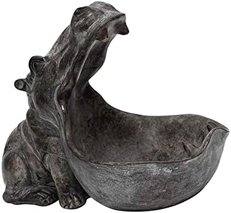 Owlhouse Bocal Hippo Key Bowl, resina Jóias de doces estatuetas, escultura de colméia decoração de mesa de soldado