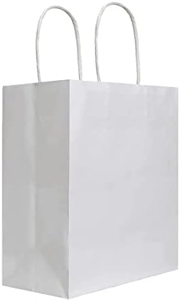 Sacos de papel 10pcs 8.3x5.9x3 polegada branca tamanho pequeno bolsa de embrulho para festas de festas de festas de festas de