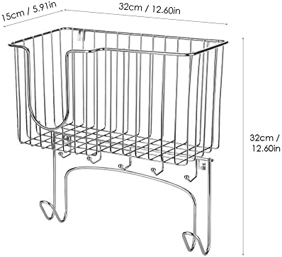 WYKDD 2 em 1 Placa de ferro montada na parede Storage Storage Rack de armazenamento de cesto de cesta de metal Racking Placa de armazenamento