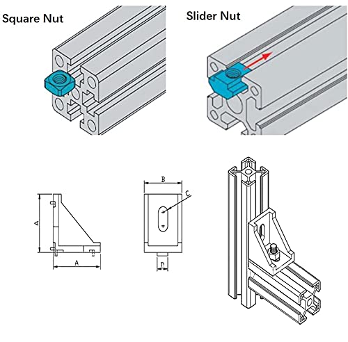 MSSOOMM 10 PACK 1515 Comprimento do perfil de extrusão de alumínio 40,16 polegadas / 1020mm prata, 15 x 15mm 15 séries T tipo T-slot