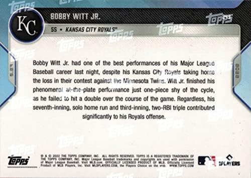 2022 Topps Now Baseball #245 Bobby Witt Jr. Cartão Rookie - apenas 2.181
