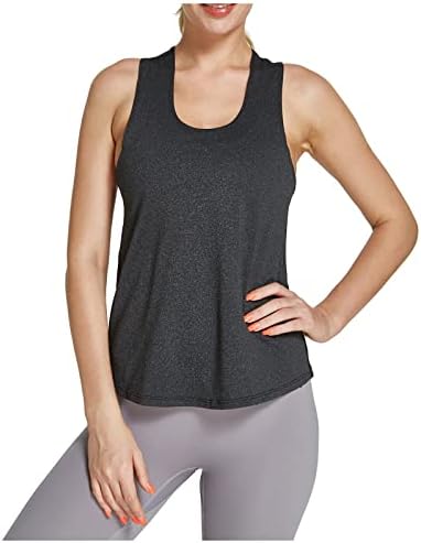 Tampas de treino Tampo para mulheres Racerback Soft Athletic Camisole Loose Fit Flowy Muscle Shirt Open Back Dance Tops
