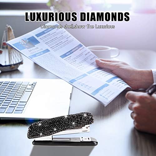 Diamond Crystal Bling, de diamante, grampeador deslumbrante para escritório, escola ou casa