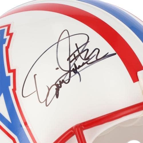 Derrick Henry Tennessee Titans autografou Riddell Houston Oilers Capacete autêntico - Capacetes NFL autografados autografados