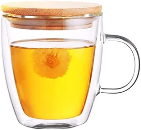 Chaleira de chaleira chaleira de chá de chá de chá de chá de chá de vidro duplo holonete de cinto resistente ao calor