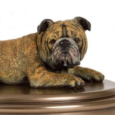 Memoriais perfeitos para cremação de bulldog inglesa personalizada urna urna