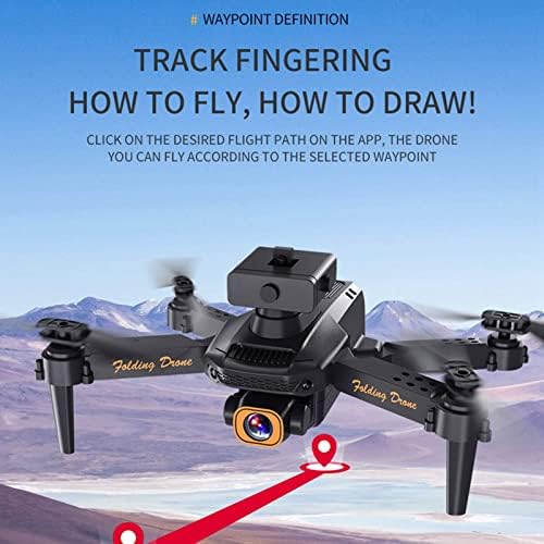 Drone para crianças adultas Afeboo com câmera, quadcopter dobrável RC, brinquedo de helicóptero, drone de câmera dupla de 1080p