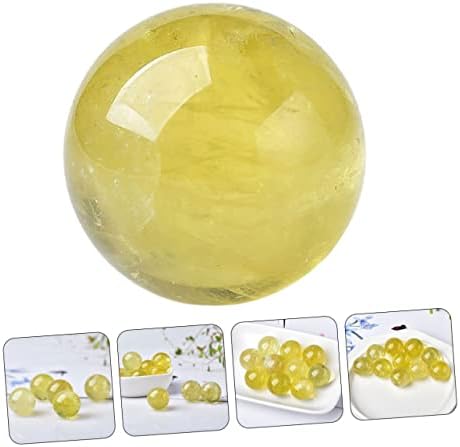 Cabilock 4 PCs Citrine Ball Balloon Toys Decor de casa Decoração laranja Esfera de cristal amarelo esferas de vidro decorativas