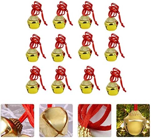 Nuobesty Decor de Natal de Natal Sino de trenó de ouro Sinos de artesanato pendurados para ornamentos pendurados em árvore