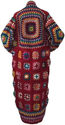Estilo nacional de casaco de lã nepalês Cardigã de crochê de crochê real de crochê real