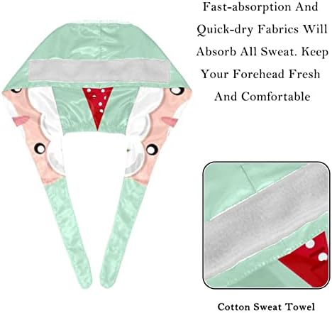 2 pacotes boné de trabalho ajustável com banda de suor de botão para enfermeiras Women Women Ponytail Hat Sce Cream de Papai
