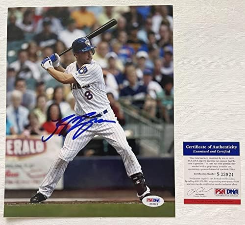 Ryan Braun assinou autografado e brilhante 8x10 Photo Milwaukee Brewers - PSA/DNA autenticado