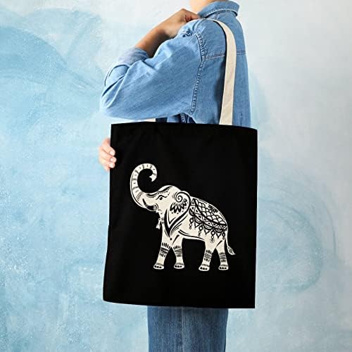 Bag de lona de elefante decorado