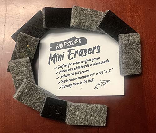 Pátio criativo 30 Mini Mini Apagação a seco Erasers para a escola e o escritório