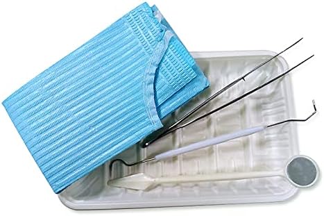 50pcs babadores dentários descartáveis ​​15 x 18 3 Bibs de paciente azul à prova d'água de reação à prova d'água para consultório