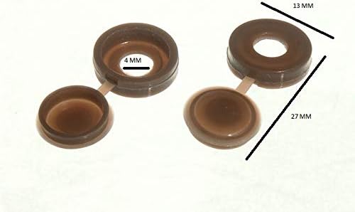 Lavadoras de tampa de parafuso de 500 x e tampa articulada marrom escuro para caber 6 e 8 parafusos