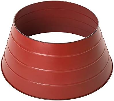 Glitzhome galvanizou as decorações da árvore de Natal de metal, 22 '', vermelho, médio