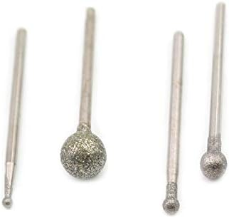 Moer e polimento da cabeça de 2,35 mm de haste de haste esférica de diamante de diamante descascando a agulha do tipo de