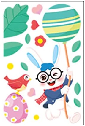 Configuração de fotografia estúdio Rabbit Glass Stick Decal Decal Decorações de férias Spring Kids Quarto Casa Decoração