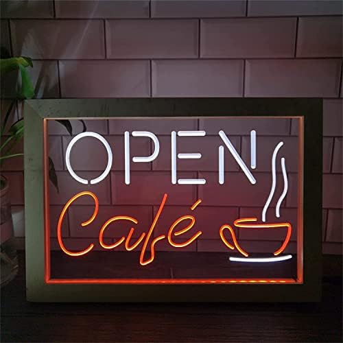 DVTEL Cafe LED Néon Sinal, LOGO DE CAFELO LUZES NOTIDAS DE LUZES USB ACRYLIC LUZES, LUBRINO DE TABELA PEDRA DE PEDRA